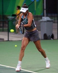 La tenista española Garbiñe Muguruza entrenando EFE/LEONARDO MUÑOZ