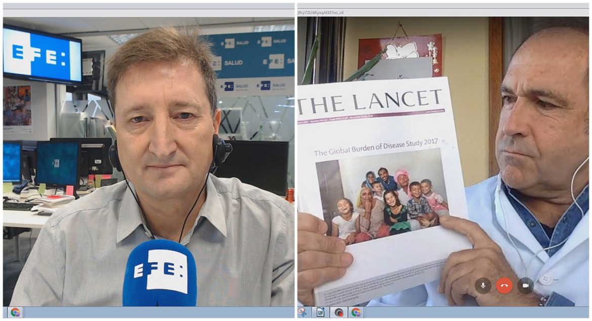 El doctor Joan B. Soriano nos muestra la revista científica The Lancet