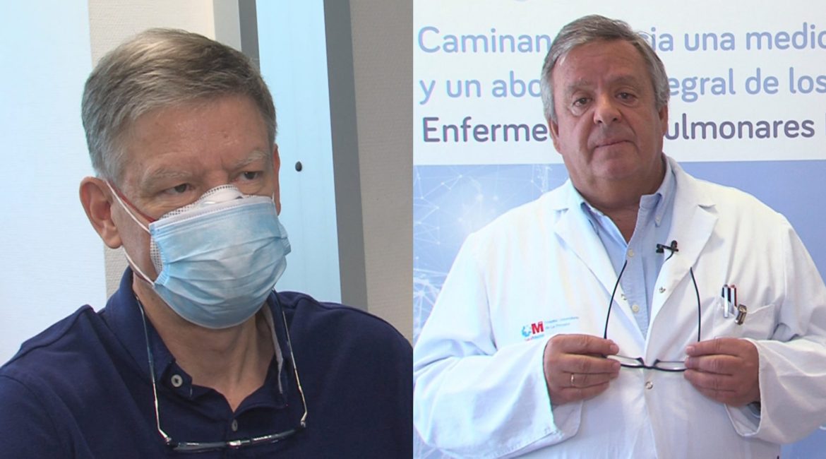 Carlos, un paciente con trasplante de pulmón, y la Dra. Rosalía Laporta-efe