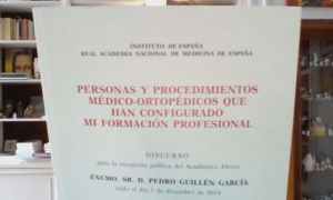 Portada del discurso del Dr. Pedro Guillén ante la Real Academia Nacional de Medicina de España