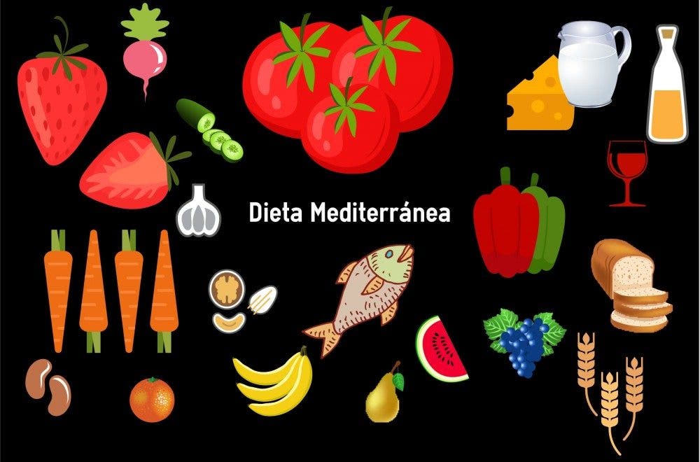 Principales alimentos de la dieta mediterránea. EFESALUD