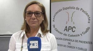 María Jesús Romero, presidenta de la Asociación Española de Pacientes de Cáncer de Cabeza y Cuello.