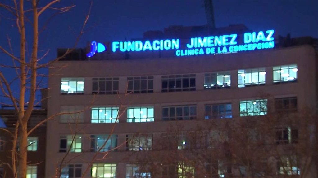 Fachada principal del Hospital Universitario Fundación Jiménez Díaz de Madrid