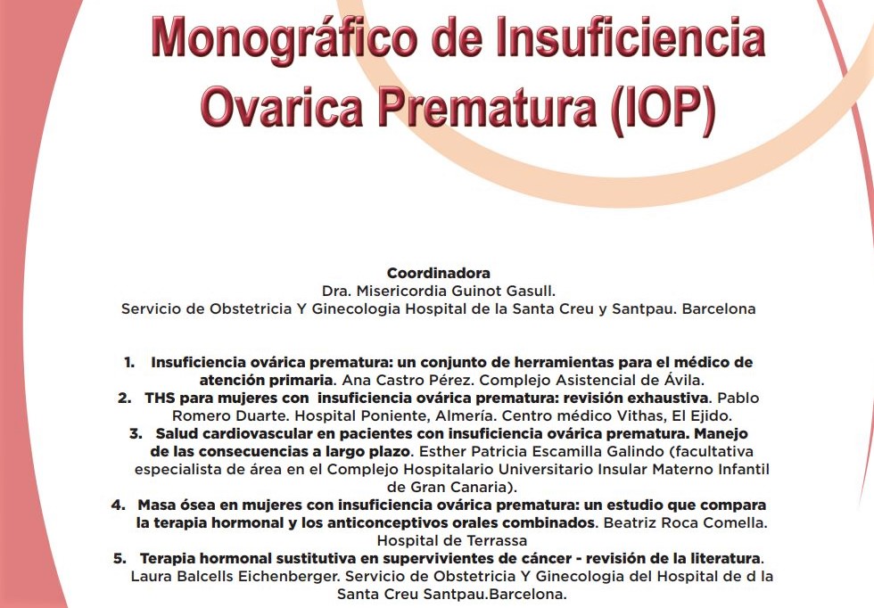 Monográfico IOP, fallo ovárico prematuro